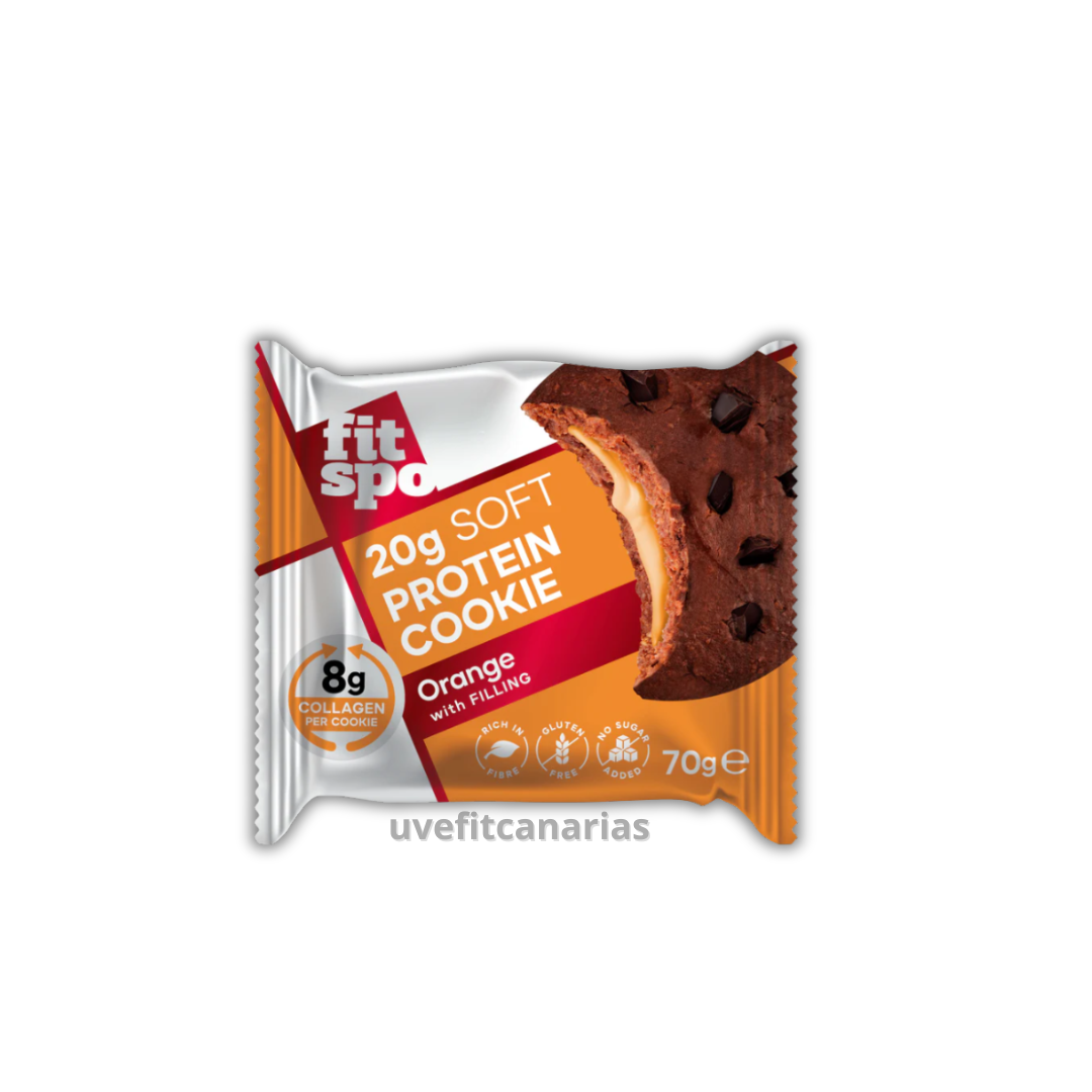 Galleta de Proteína con Colágeno, Naranja, 70gr - FitSpo