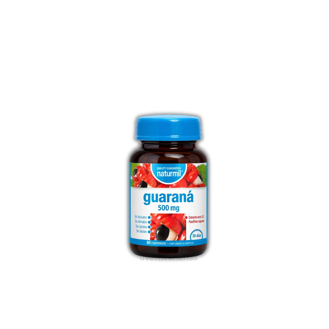 Guaraná 500mg, 60 comprimidos - Naturmil