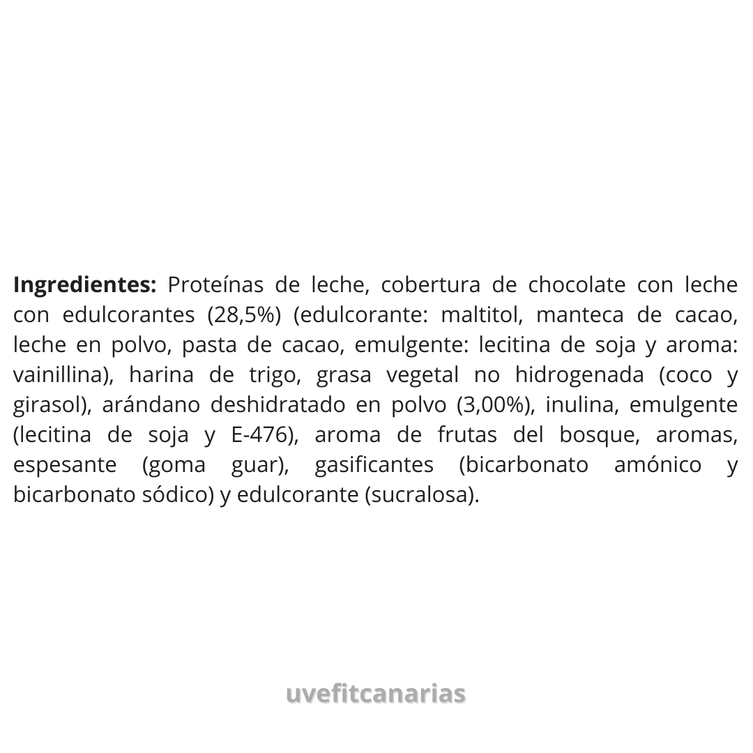 Barrita proteica, Frutos del bosque - PWD