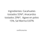Ingredientes Crema de cacahuete con caramelo salado, 250g Bio - Naughtynuts