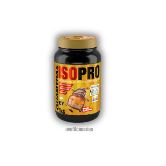 Proteína Isopro Swirt Caramel Quamtrax 1kg – aislado de suero con sabor a caramelo cremoso tipo toffee

