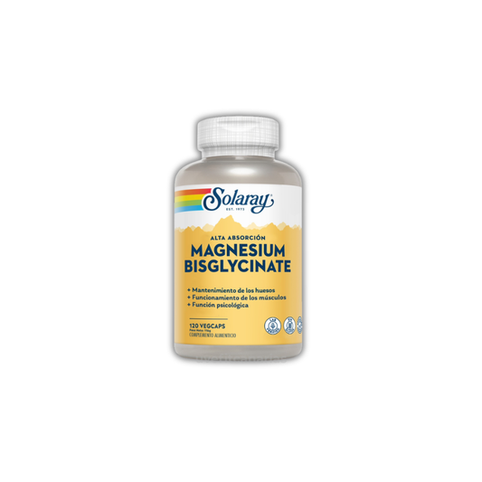 Magnesio Bisglycinate, 120 cápsulas - Solaray
