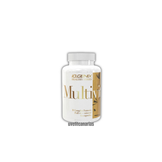 Multivit IoGenix 60 cápsulas, multivitamínico completo para energía, inmunidad y salud diaria