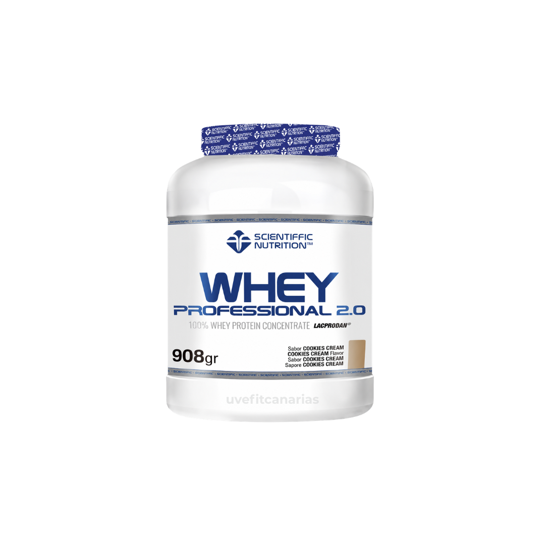 Proteína Whey Professional 2.0, Cookies Cream, 908 gr - Scientiffic Nutrition