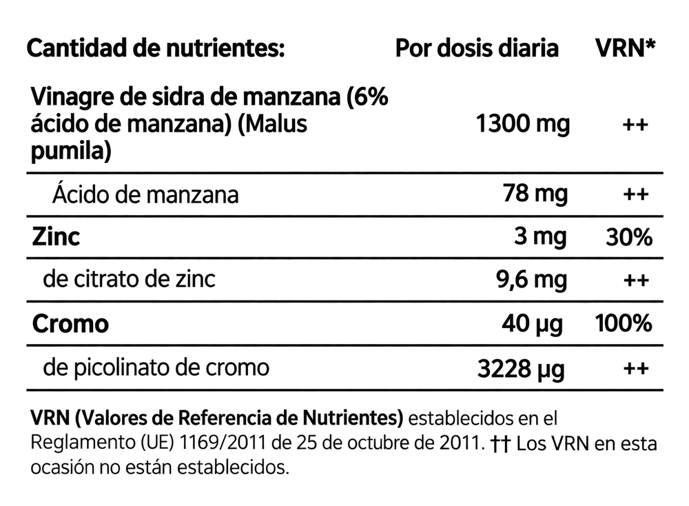 Vinagre de manzana, 120  cápsulas - HSN