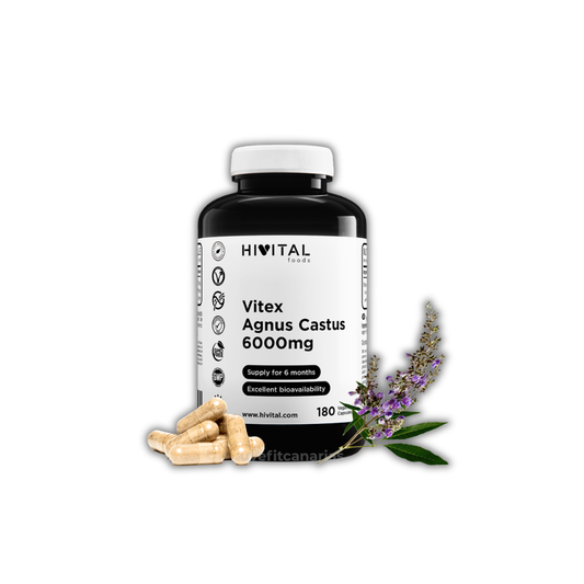 Vitex Agnus Castus 6000 mg, 180 cápsulas veganas - Hivital