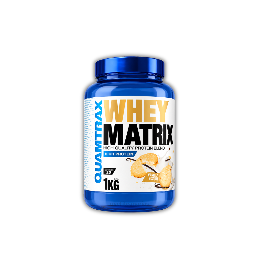Whey Matrix, 1kg, Vainilla  con Galleta - Quamtrax