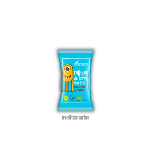 Rollitos de arroz integral con crema de cacao Soria Natural snack ecológico