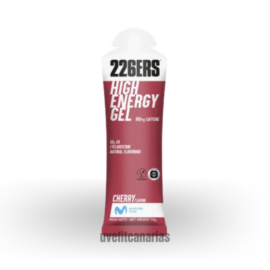 Gel energético, High energy gel, Cereza con cafeína, 76 g - 226ERS