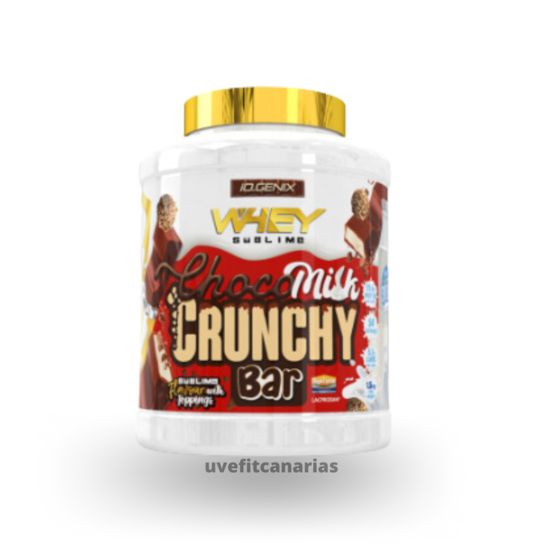 Proteína Whey, Choco Milk Bar Crunchy, 1.5 kg - Io.Genix.