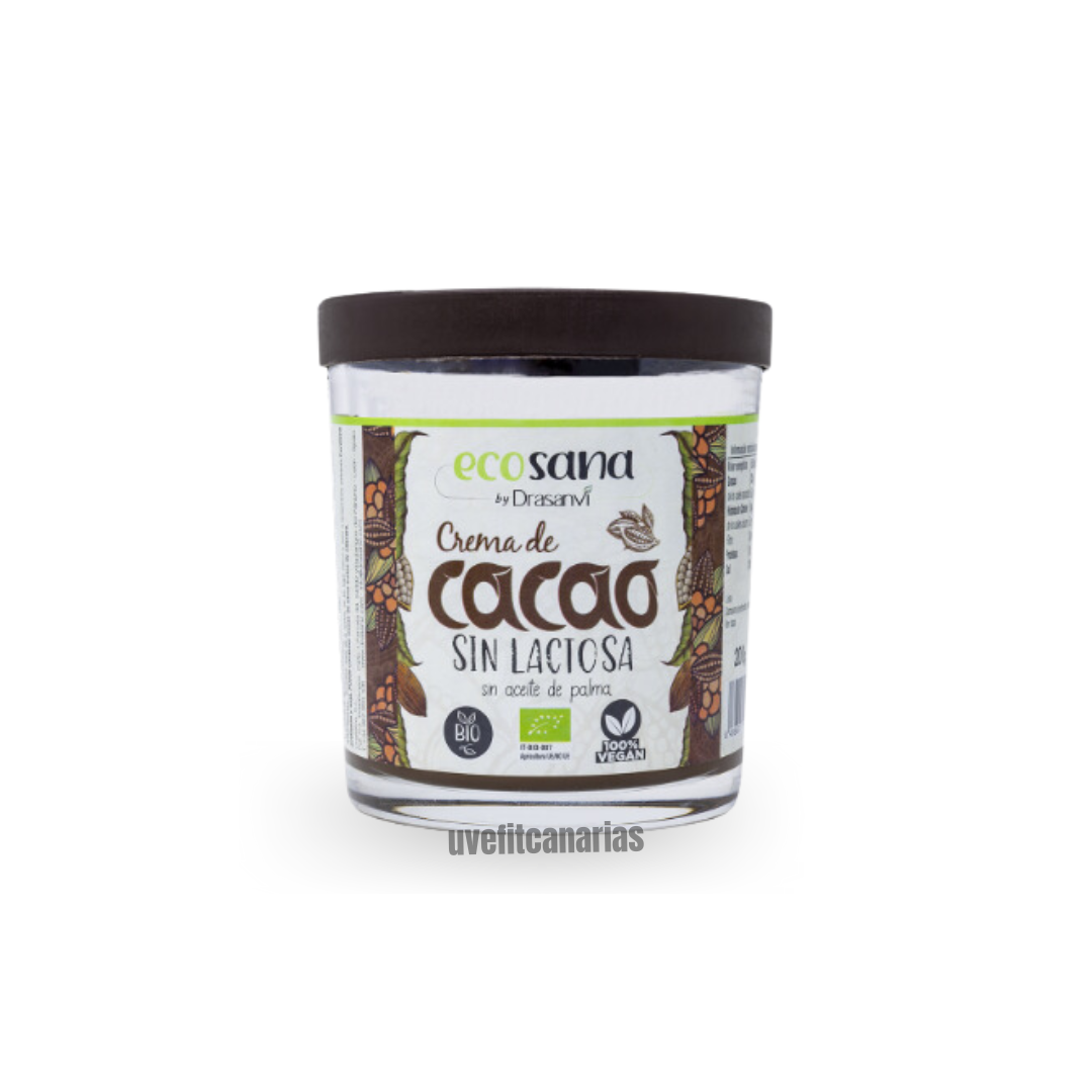 Crema de cacao y avellanas sin lactosa, Bio 200g, Ecosana