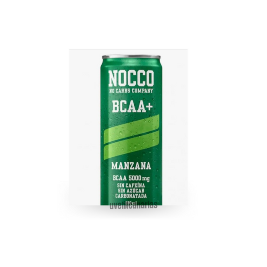 Bebida energética BCCA + Sin cafeína, Manzana, 330ml - Nocco