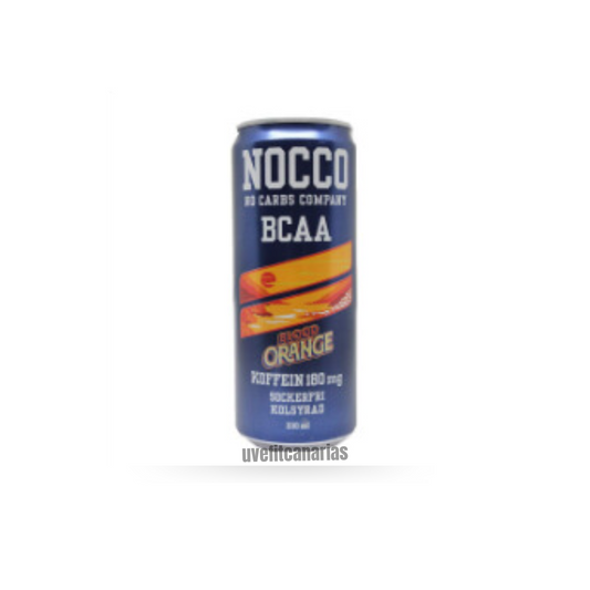 Bebida energética BCCA + cafeína, Naranja, 330ml - Nocco