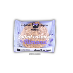 Galleta vegana de caramelo salado y almendras - Kookie cat