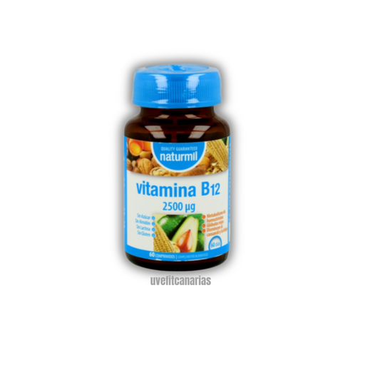 Vitamina B12, 2500 ug, 60 comp - Naturmil
