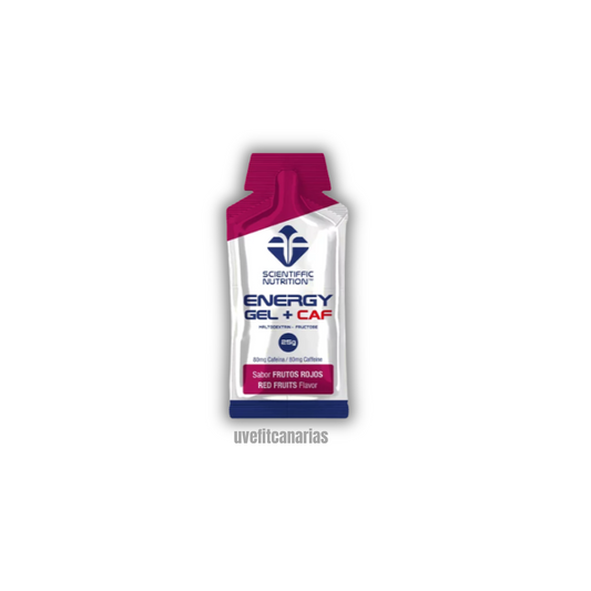 Energy gel + cafeína, Frutos rojos, 25gr - Scientiffic Nutrition
