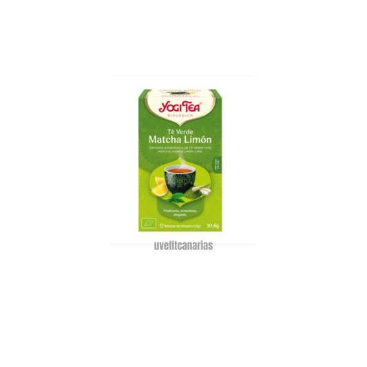 Infusión Té Verde Matcha al Limón, 17 bolsitas - Yogi Tea