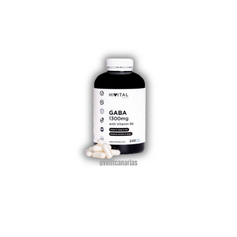 Gaba 1300 mg, 240 cápsulas veganas - Hivital