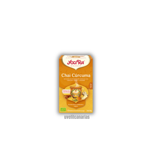 Infusión Chai Cúrcuma, 17 bolsitas - Yogui Tea