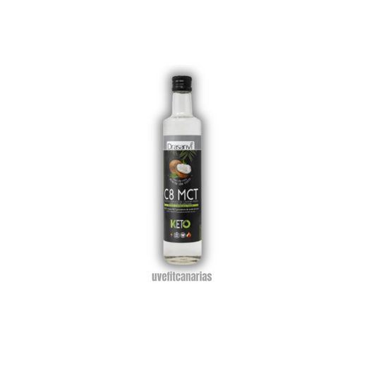 Aceite MCT Coco Puro 100% C8, 500 ml - Keto Drasanvi