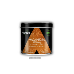 Maca negra con L-Arginina, Zinc y Vitaminas, 200cap - Aldous