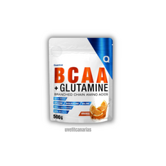BCAA + Glutamina Naranja, 500gr - Quamtrax