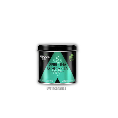 Espirulina y Chorella, 600 comprimidos - Aldous