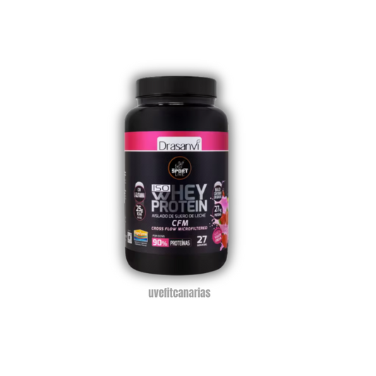 Proteína IsoWhey, Yogur fresa, 800 gr - Drasanvi