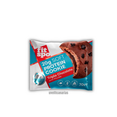 Galleta de proteína + colágeno, Triple chocolate, 20g - Fitspo