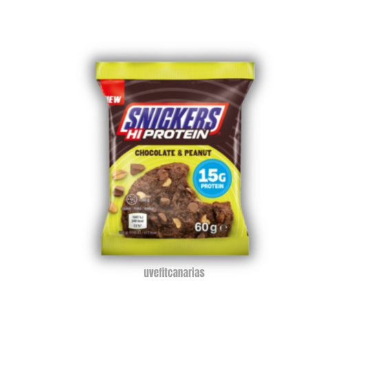 Galleta Snickers chocolate y cacahuete, 60 g - HiProtein