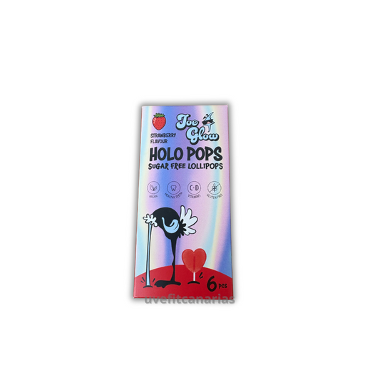 Piruleta para el cuidado de los dientes, Fresa, 6unidades - HoloPops Joe Glow