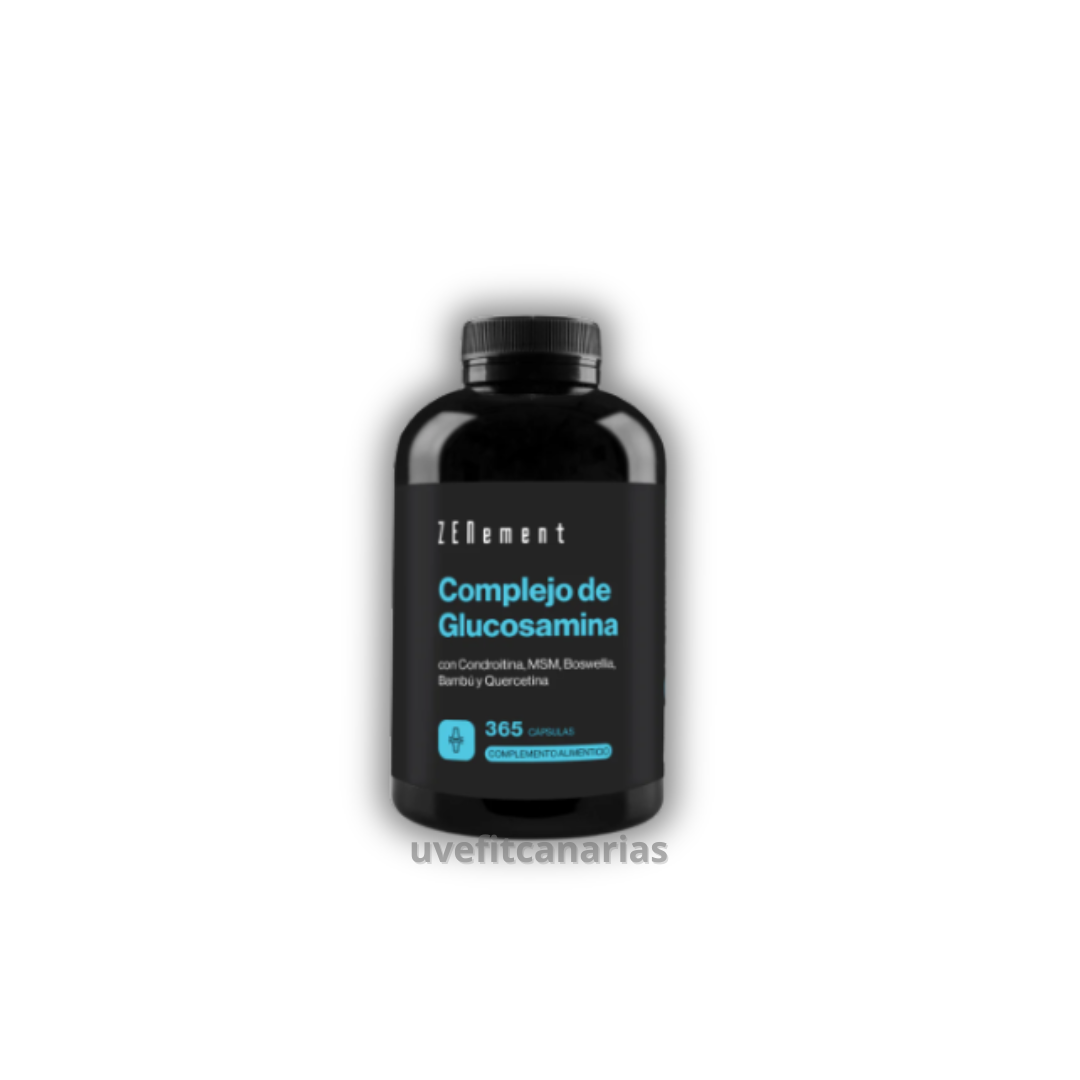 Complejo de Glucosamina con Condroitina, MSM, Boswellia, Bambú y Quercetina - 365 Cápsulas