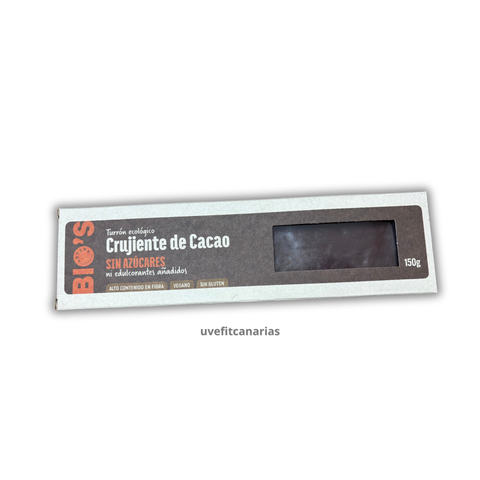 Turrón Ecológico Crujiente de Cacao, 150gr - Artipa