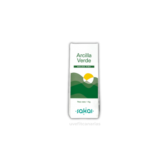 Arcilla Verde, Molida Fina, 1 kg - Sakai