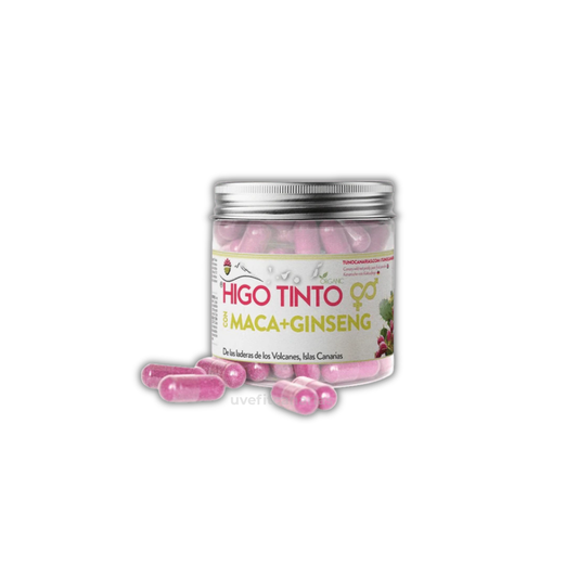 Higo Tinto con Maca + Ginseng, 90 cap - Tuno Canarias