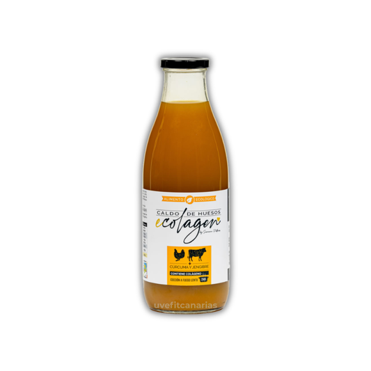 Caldo de Huesos con Cúrcuma y Jengibre, 1 L - Ecolagen