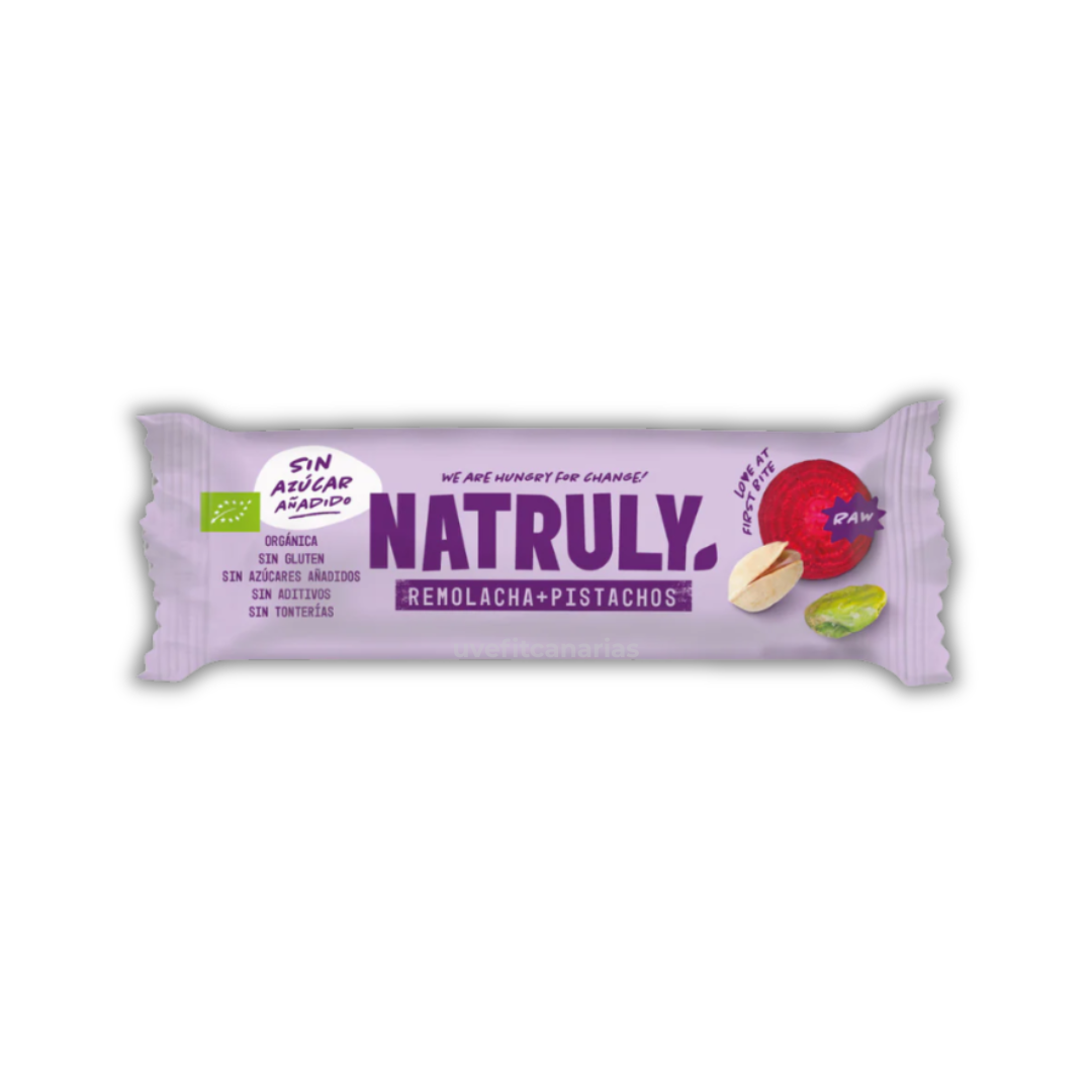 Barrita Raw de Remolacha y Pistacho,  BIO, 40g - Natruly