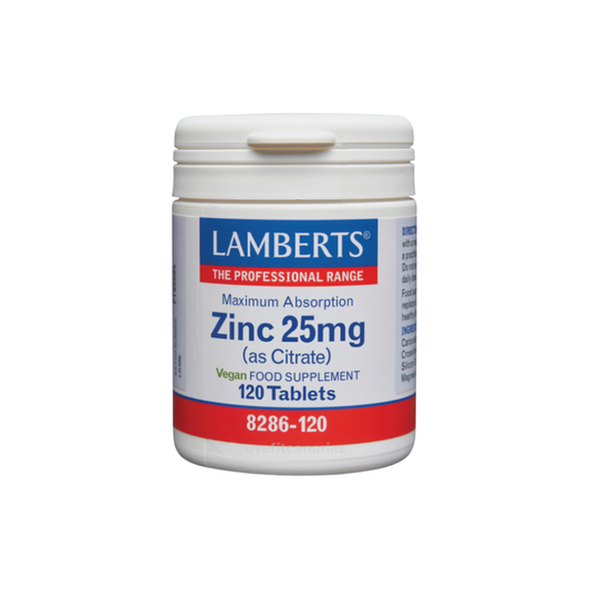Zinc 25 mg, Máxima Absorción, 120 tablets  - Lamberts