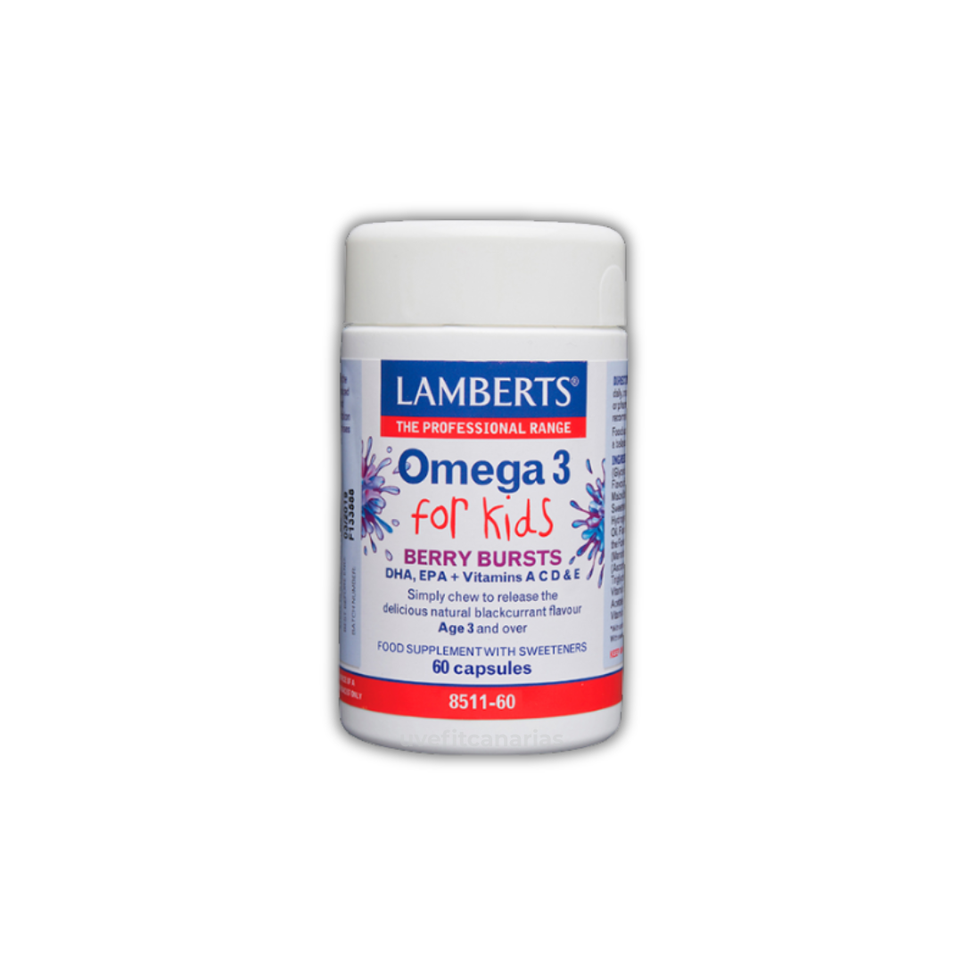 Omega 3 para Niños, DHA 100 mg y EPA 14 mg, 60 cap - Lambert