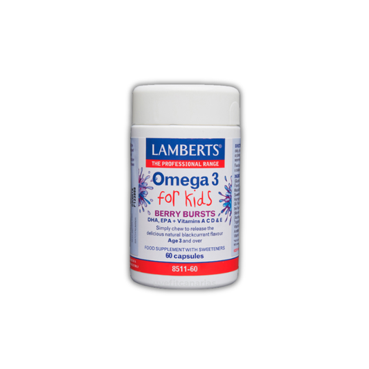 Omega 3 para Niños, DHA 100 mg y EPA 14 mg, 60 cap - Lambert
