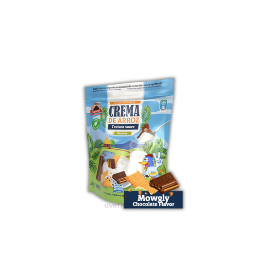 Crema de Arroz Mowlgy Chocolate, Sin Leche, 1kg - BIG