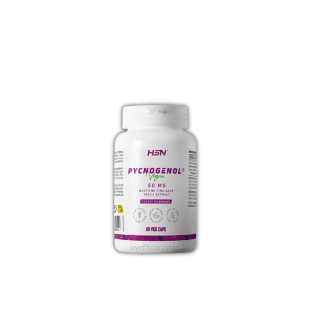 Pycnogenol Extracto de Corteza de Pino Marítimo 50 mg, 60 Cápsulas Vegetales - HSN