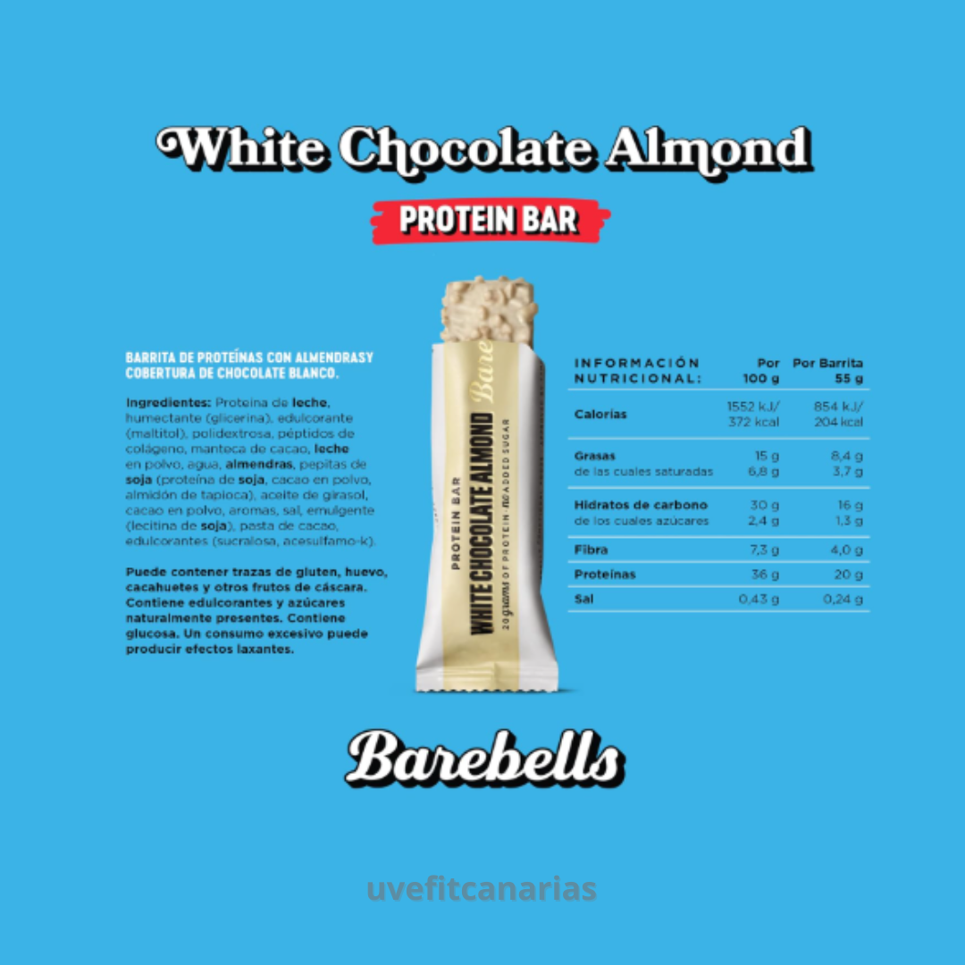 Barritas Protein, White chocolate and almond - Barebells