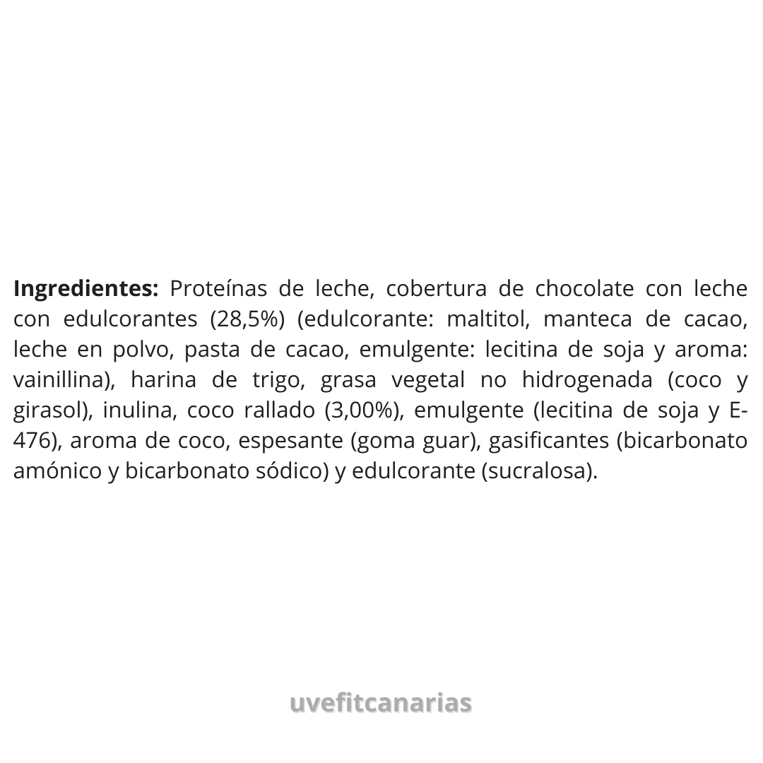 Barrita de proteína, Coco, 35g - PWD