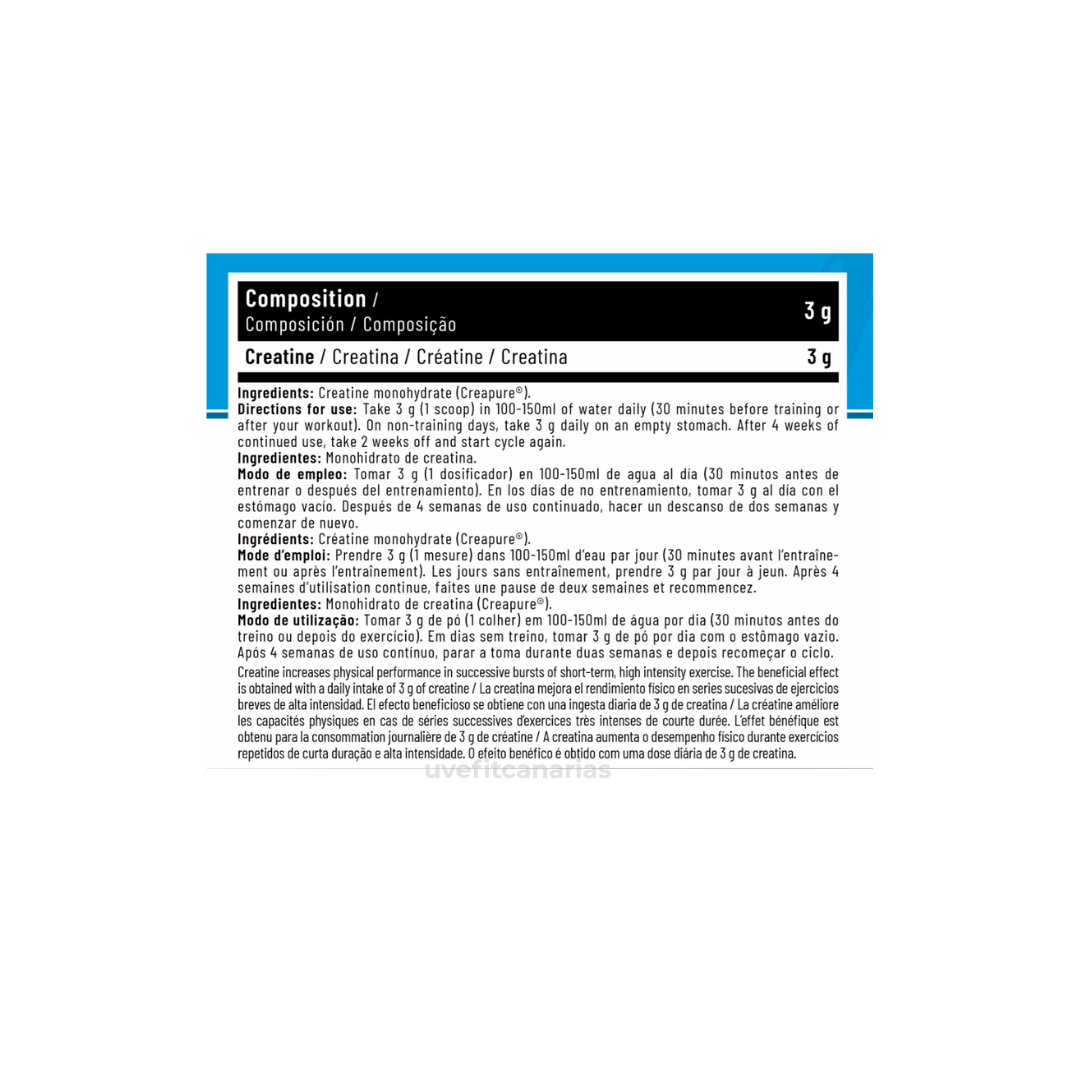 Creatina Creapure, Neutra, 300gr - Natly