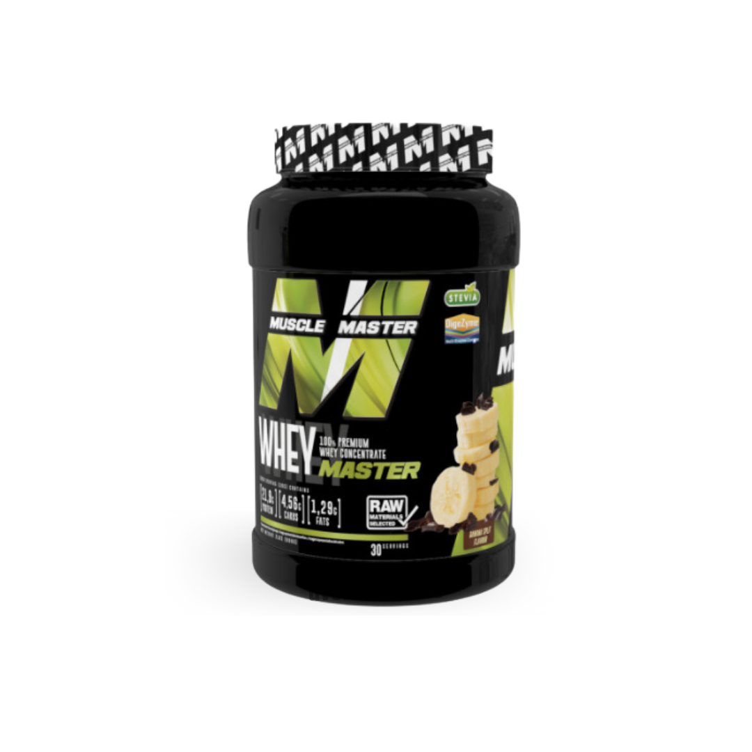 Proteína Whey, 900gr  Plátano y chocolate  - Muscle Master
