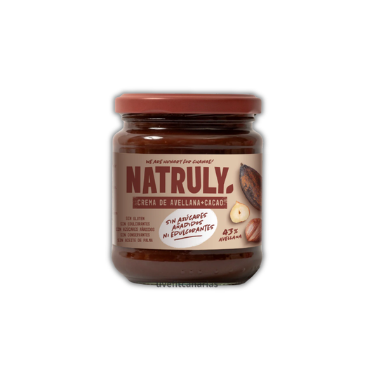 Crema de avellana - cacao, 285gr - Natruly