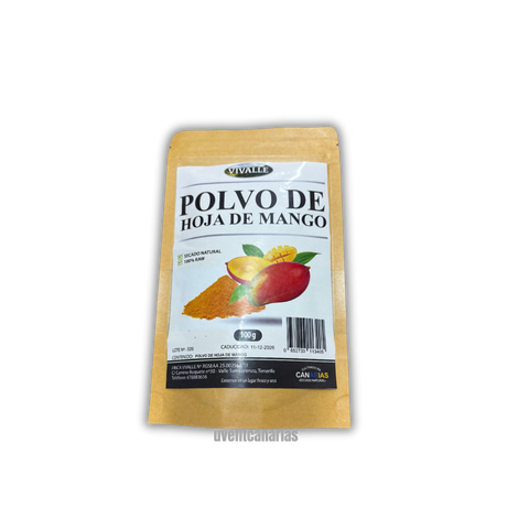 Polvo de Hojas de Mango, 100gr - Vivalle